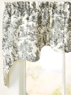 Essex Toile Lined Rod Pocket Empress Swag Pair by Country Curtains®