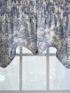 Essex Toile Lined Rod Pocket Empress Swag Pair by Country Curtains®