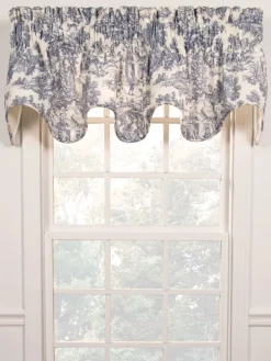 Essex Toile Lined Rod Pocket Scalloped Valance by Country Curtains®
