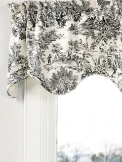 Essex Toile Lined Rod Pocket Scalloped Valance by Country Curtains®