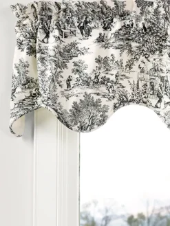 Essex Toile Lined Rod Pocket Scalloped Valance by Country Curtains®