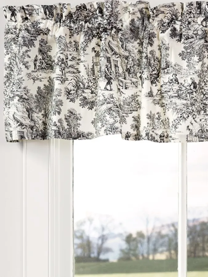 Essex Toile Rod Pocket Tailored Valance by Country Curtains®