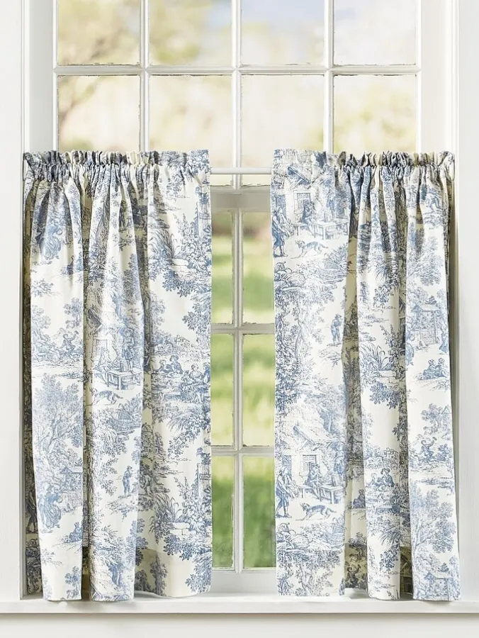 Essex Toile Rod Pocket Tiers by Country Curtains®