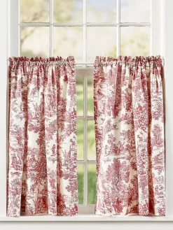 Essex Toile Rod Pocket Tiers by Country Curtains®