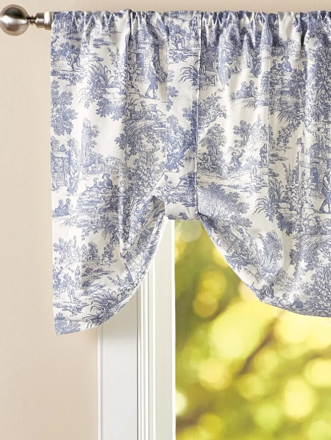 Essex Toile Rod Pocket Tie-Up Valance by Country Curtains®