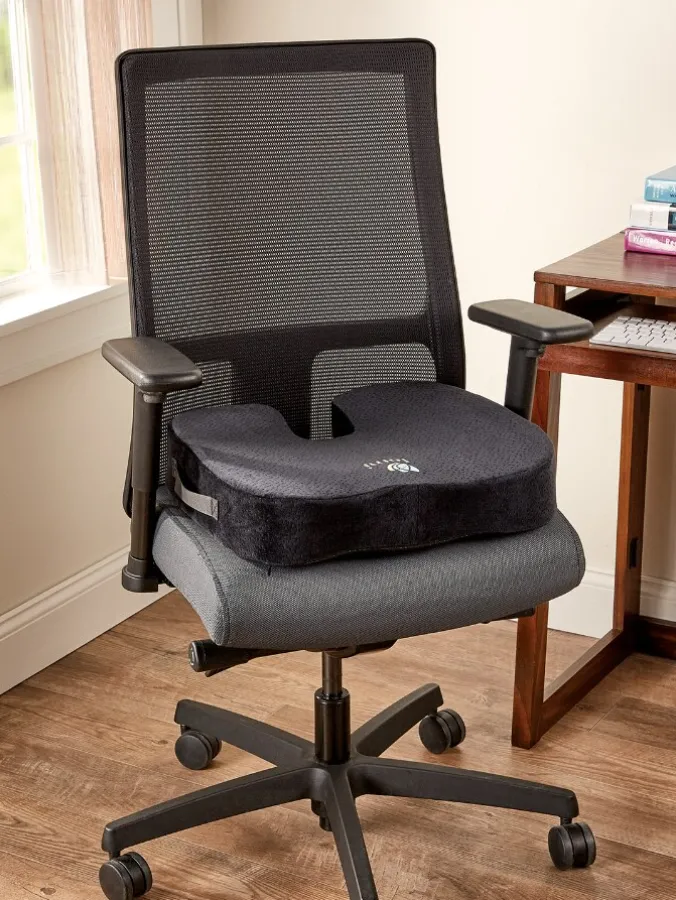 Extra-Thick Coccyx Orthopedic Memory Foam Seat Cushion