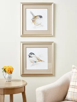 Fine Feathered Friend Art Print, Set of 2