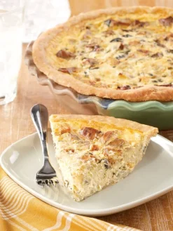 Fire-Roasted Tomato, Pepper and Cheddar Quiche