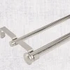 Flat Finial Double Curtain Rod, 1 Inch and 5/8 Inch