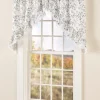 Floral And Lace Rod Pocket Swag Pair