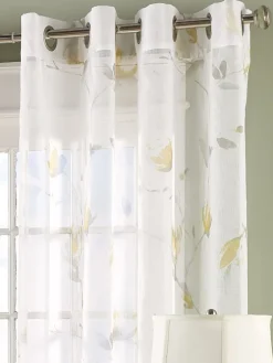 Floral Botanical Semi-Sheer Grommet Top Panel