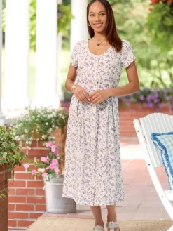 Floral Pastel Midi Dress