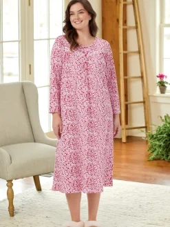Floral Print Knit Nightgown