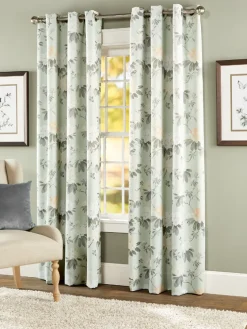 Floral Supreme Room Darkening Grommet Top Long Curtain Panel