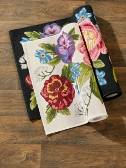 Floral Tapestry Indoor/Outdoor Washable Rug or Runner