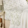 Floral Toile Portuguese Cotton Percale Sheet Set