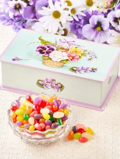 Flower Basket Tin With Pectin Jelly Beans