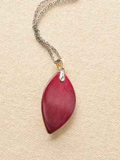 Forest Dreams Mini Leaf Wood Pendant Necklace