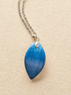 Forest Dreams Mini Leaf Wood Pendant Necklace