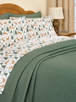 Forest Friends Nordic Print Portuguese Cotton Flannel Sheet Set