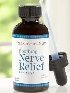 Frankincense and Myrrh Foot Pain Relief Rubbing Oil, 2 Ounce Bottle