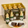 French Champagne Filled Chocolate Bottles