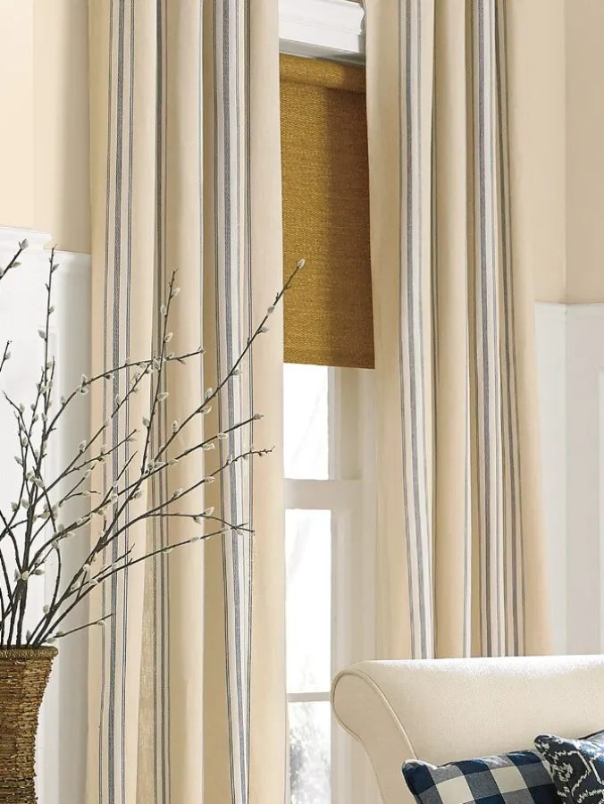 French Ticking Rod Pocket Curtains by Country Curtains®