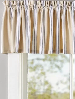 French Ticking Rod Pocket Tailored Valance by Country CurtainsĀ®