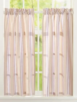 French Ticking Rod Pocket Tiers by Country Curtains®