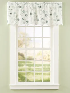 Fresh Floral Rod Pocket Scalloped Valance