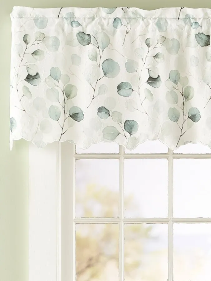 Fresh Floral Rod Pocket Scalloped Valance