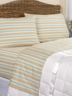 Fresh Stripe Portuguese Cotton Percale Sheet Set