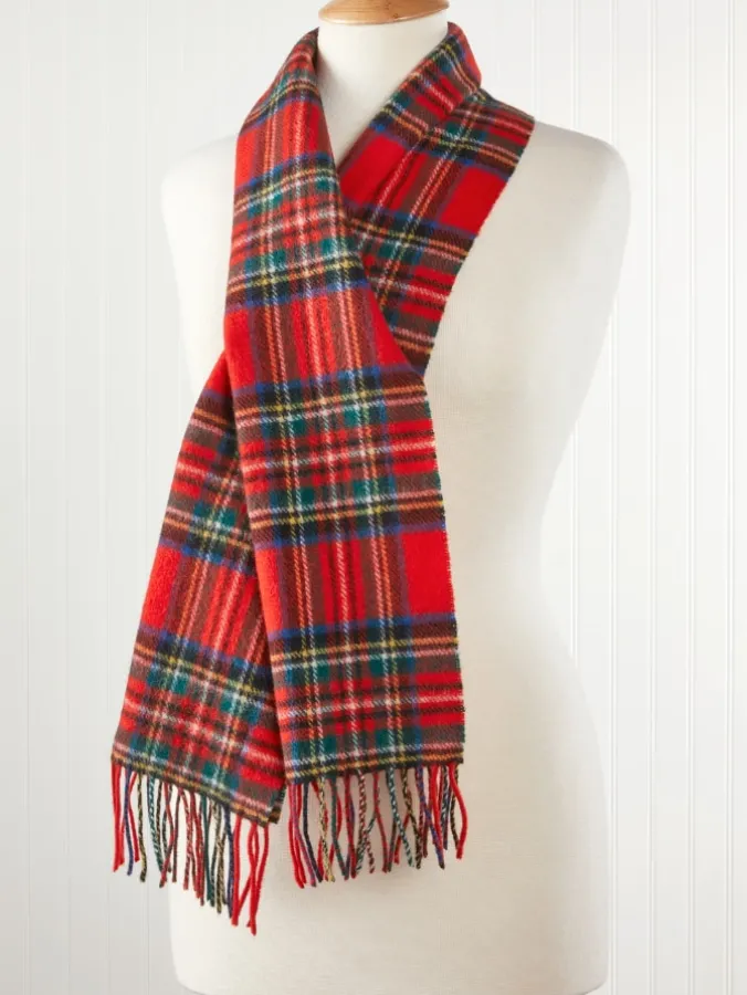 Frost Fighter Irish Lambswool Plaid Scarf