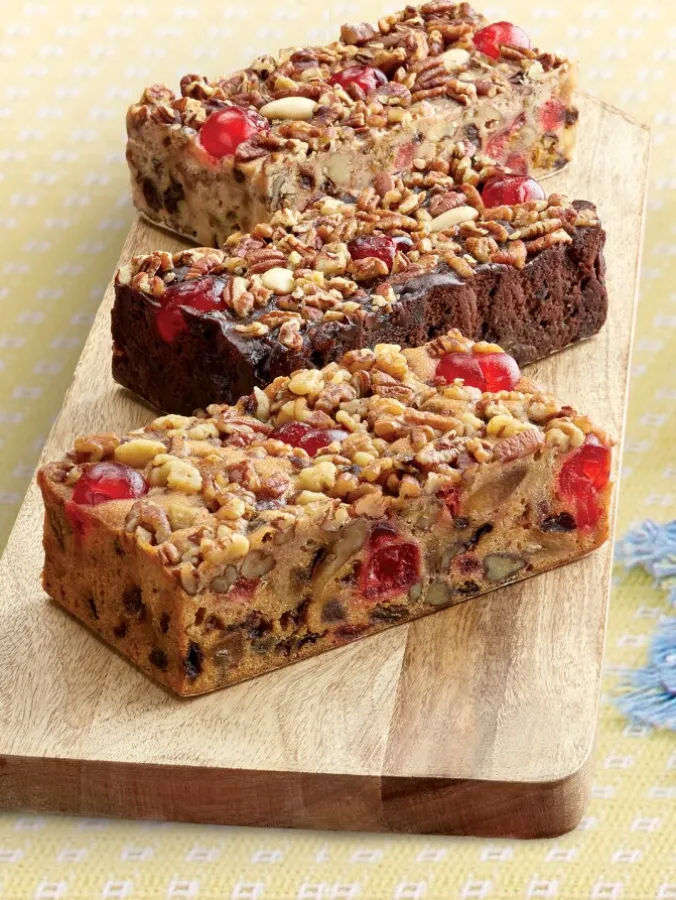 Fruitcake Gift Sampler Trio, Three 1 Pound Loaves