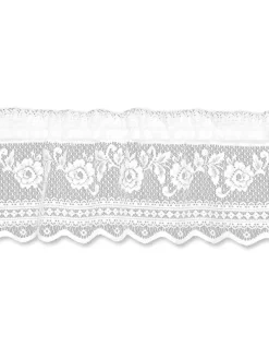 Garden Rose Lace Rod Pocket Insert Valance