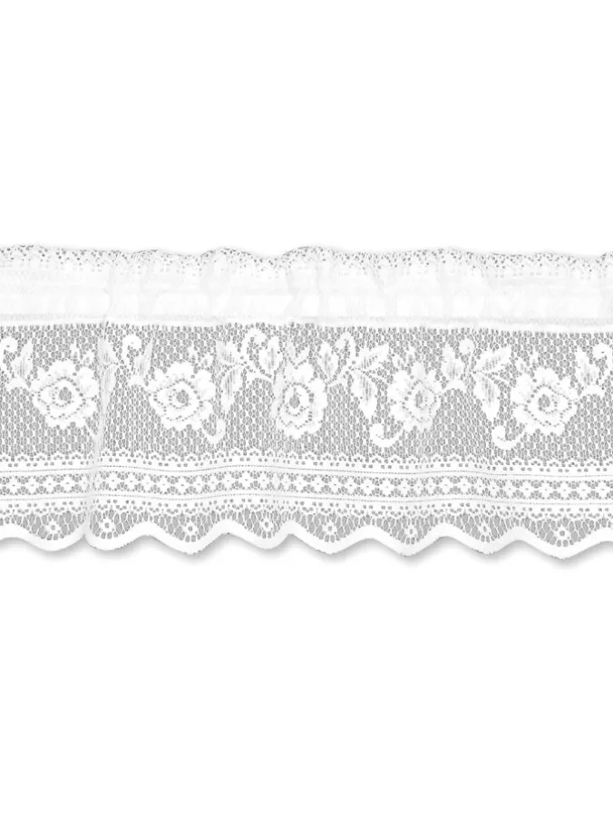 Garden Rose Lace Rod Pocket Insert Valance