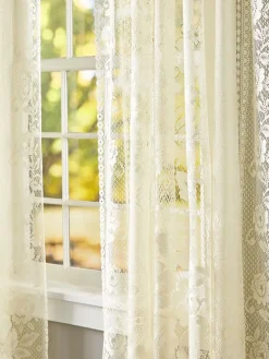 Garden Rose Lace Rod Pocket Panel