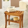 Genuine Teak Spa Bench With Shelf