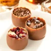 German Chocolate Cups Filled With Liqueur Ganache
