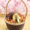 German Chocolate Giant Golden Easter Eggs, Set of 2