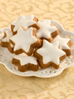 German Iced Cinnamon Star Cookies