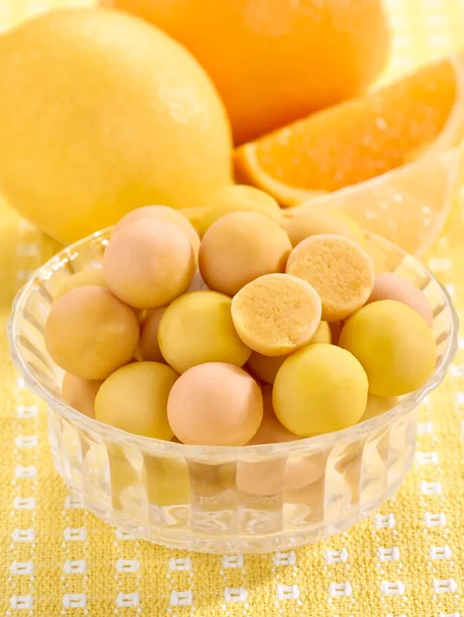 German Lemon and Orange Marzipan Bites