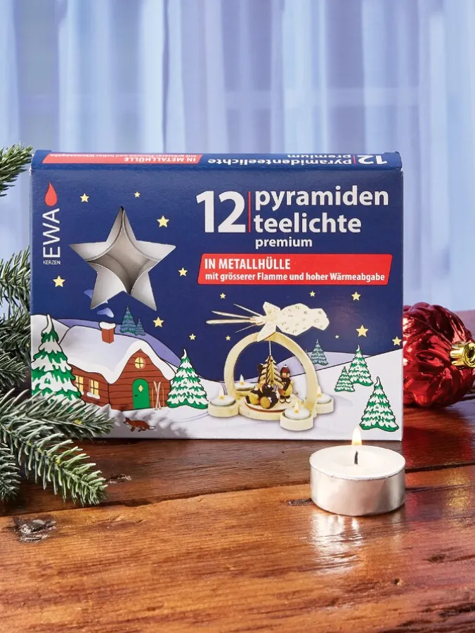 German Tealight Candles, Set of 12