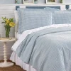 Gingham Check Seersucker Coverlet or Pillow Sham