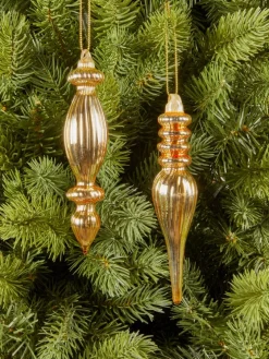 Glass Finial Ornament, Set of 6