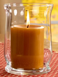 Glass Hurricane Candleholder, 6 Inch