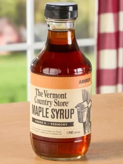 Grade A Amber Vermont Maple Syrup Bottle, 1 Pint
