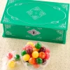 Green Filagree Gift Tin With Hard Candy Sour Balls