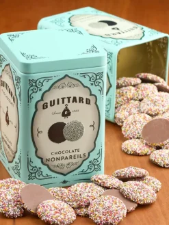 Green Guittard Chocolate Nonpareils Tin