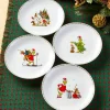 Grinch Appetizer Plate, Set of 4